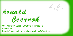 arnold csernok business card